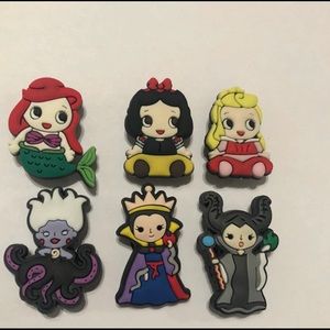 Princess/villains shoe charms for crocs